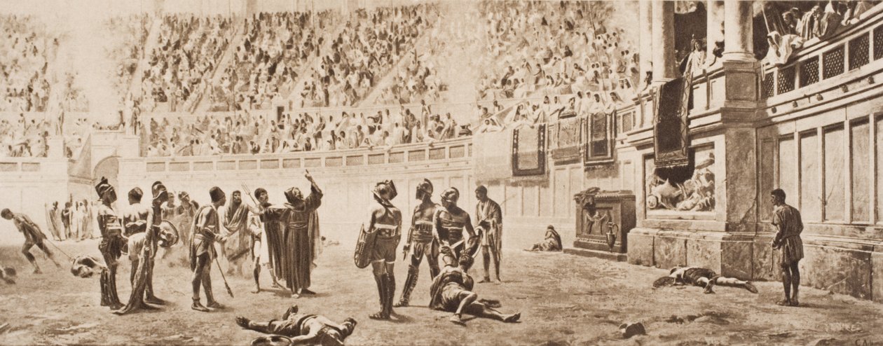 Keşiş Almachius Gladyatör Savaşını durdurmaya çalışıyor, 1920