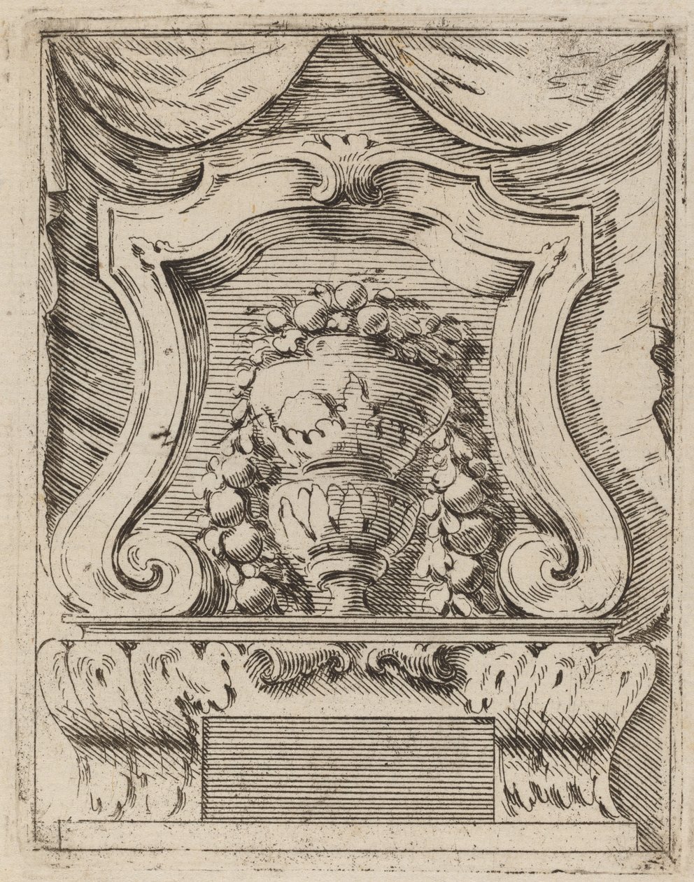 Vazoda Meyveli Mimari Motif by Carlo Antonio Buffagnotti