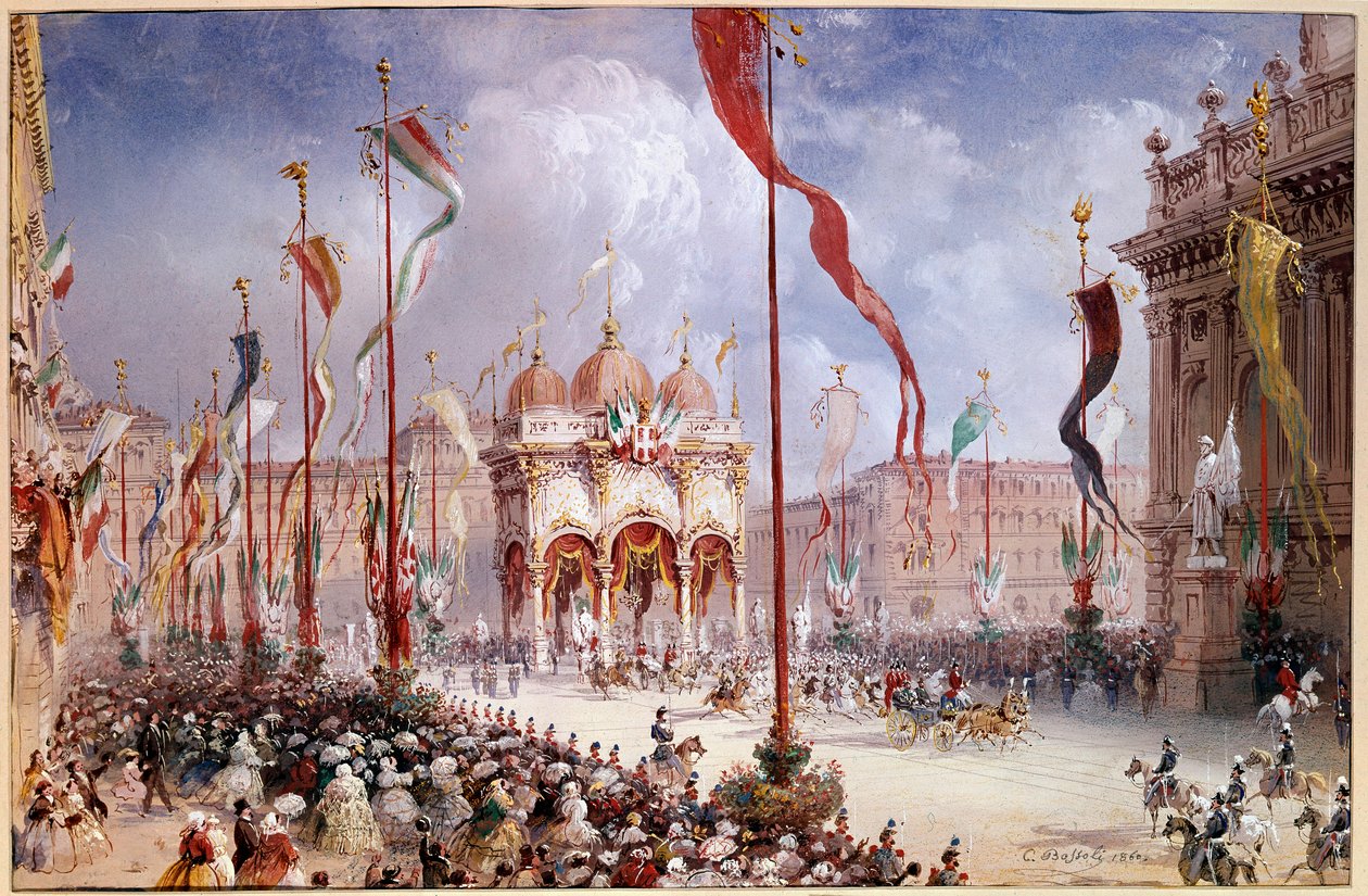 Risorgimento - Victor-Emmanuel II (Victor-Emmanuel) (Vittorio Emanuele) (1820-1878) 02/04/1860 tarihinde İtalyan Parlamentosu