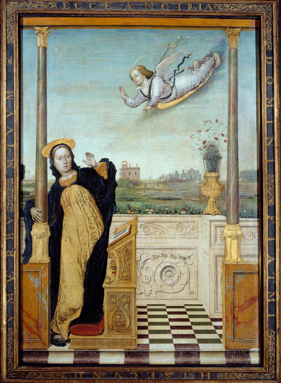 Duyuru. Üç parçanın orta paneli. Carlo Di Giovani Braccesco