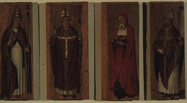 Aziz Gregory, Aziz Ambrose, Aziz Augustine, Aziz Jerome (poliptik) by Carlo Braccesco