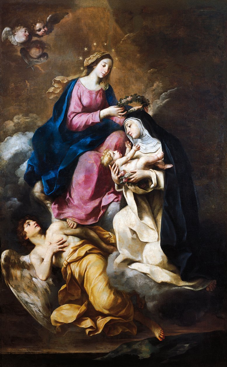 St. Rose of Lima taç giydi by Carlo Cignani