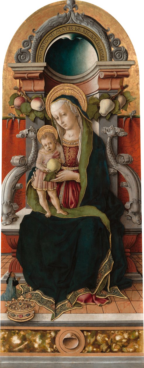 Madonna ve Çocuk Donörle Taht Edildi by Carlo Crivelli