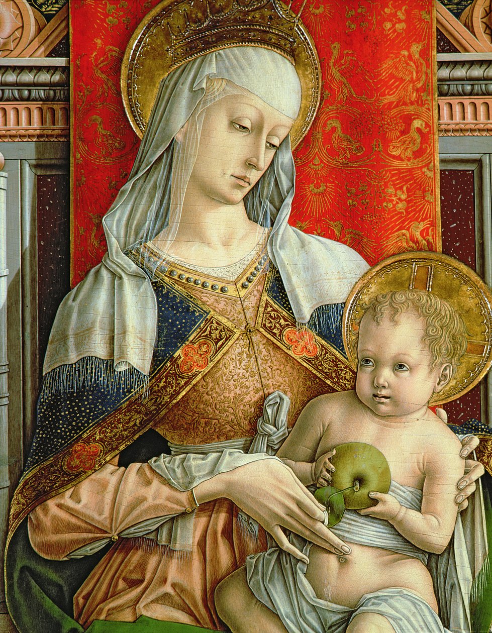Madonna ve Çocuk, SantEmidio poliptiğinden detay, 76636 panel detayında 1473 tempera by Carlo Crivelli