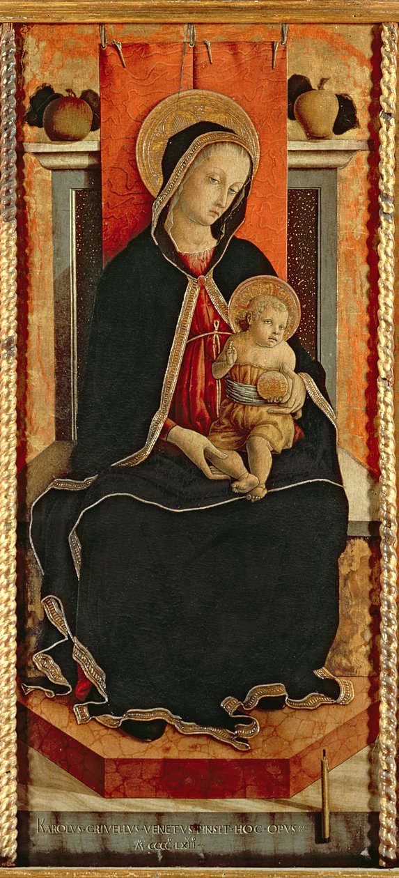 Azizler, poliptik ile Madonna ve Çocuk by Carlo Crivelli