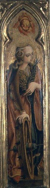 İskenderiyeli Aziz Catherine (panelde tempera) by Carlo Crivelli