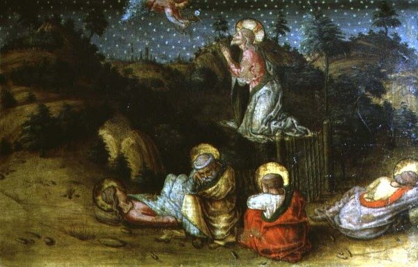 Bahçedeki Acı, San Silvestro poliptiğinden sol predella paneli by Carlo Crivelli