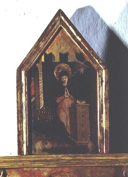 Müjde, San Silvestro poliptiğinin detayı by Carlo Crivelli