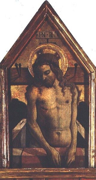Dirilen İsa, San Silvestro poliptiğinden detay by Carlo Crivelli
