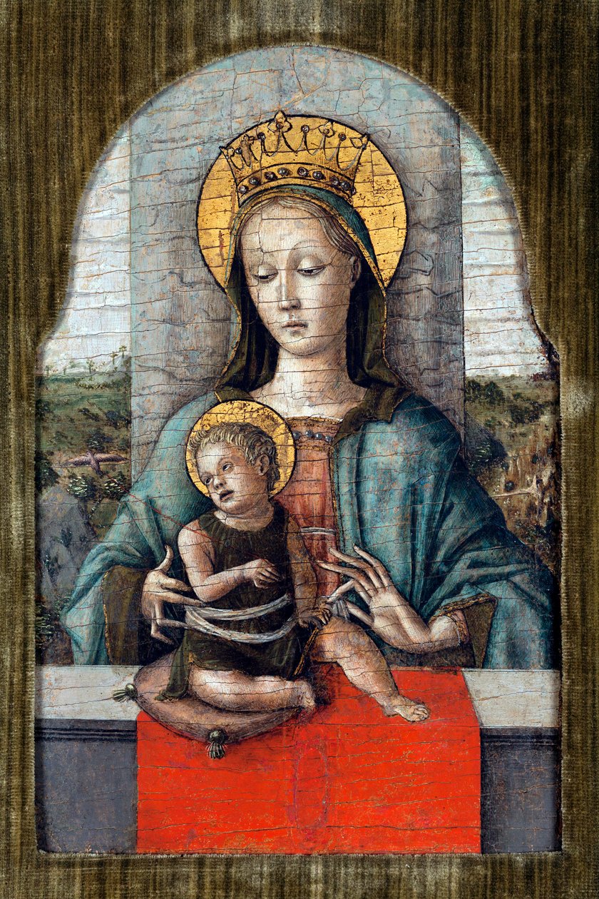 The Virgin and Child par Crivelli, Carlo (c. 1435-c. 1495). Panelde tempera, boyut: 28x18, ca 1455, Cini Foundation, Venedik by Carlo Crivelli