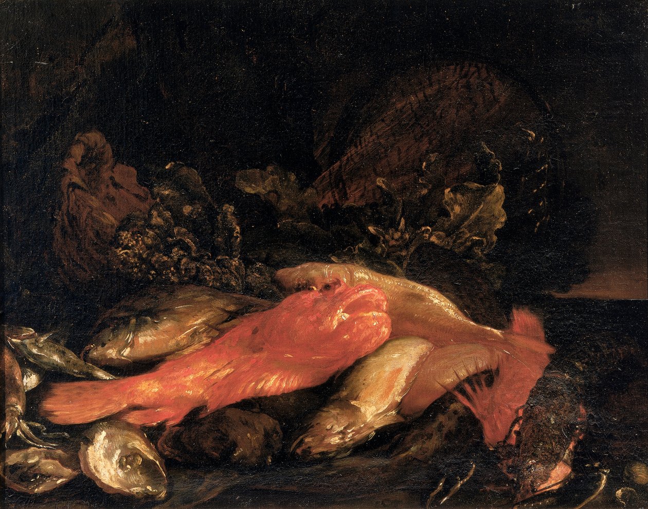 Balık ve istiridye by Carlo Dolci