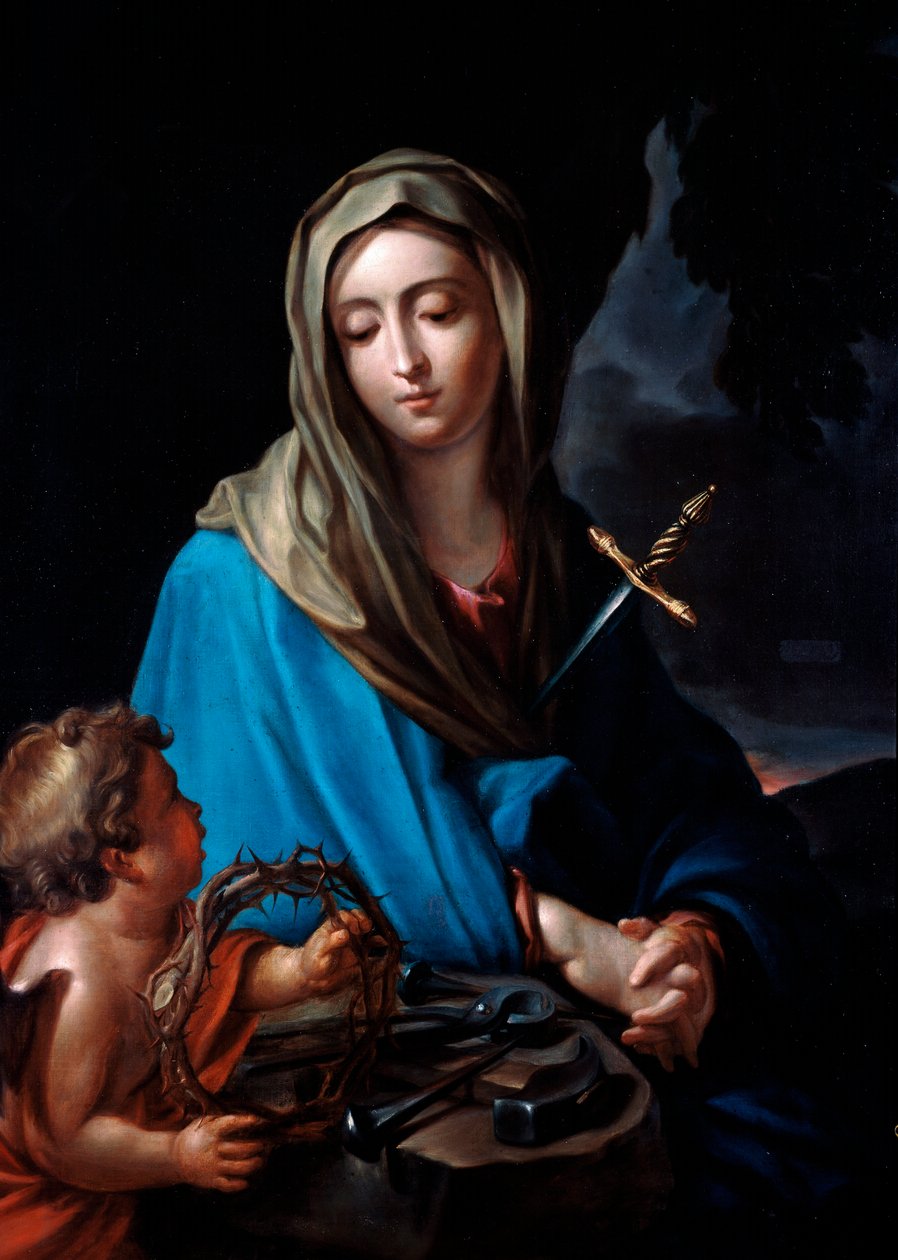 Acı Bakire Tablosu Carlo Dolci (1616-1686) 17. yüzyıl Roma, Kutsal Kalp Kilisesi by Carlo Dolci