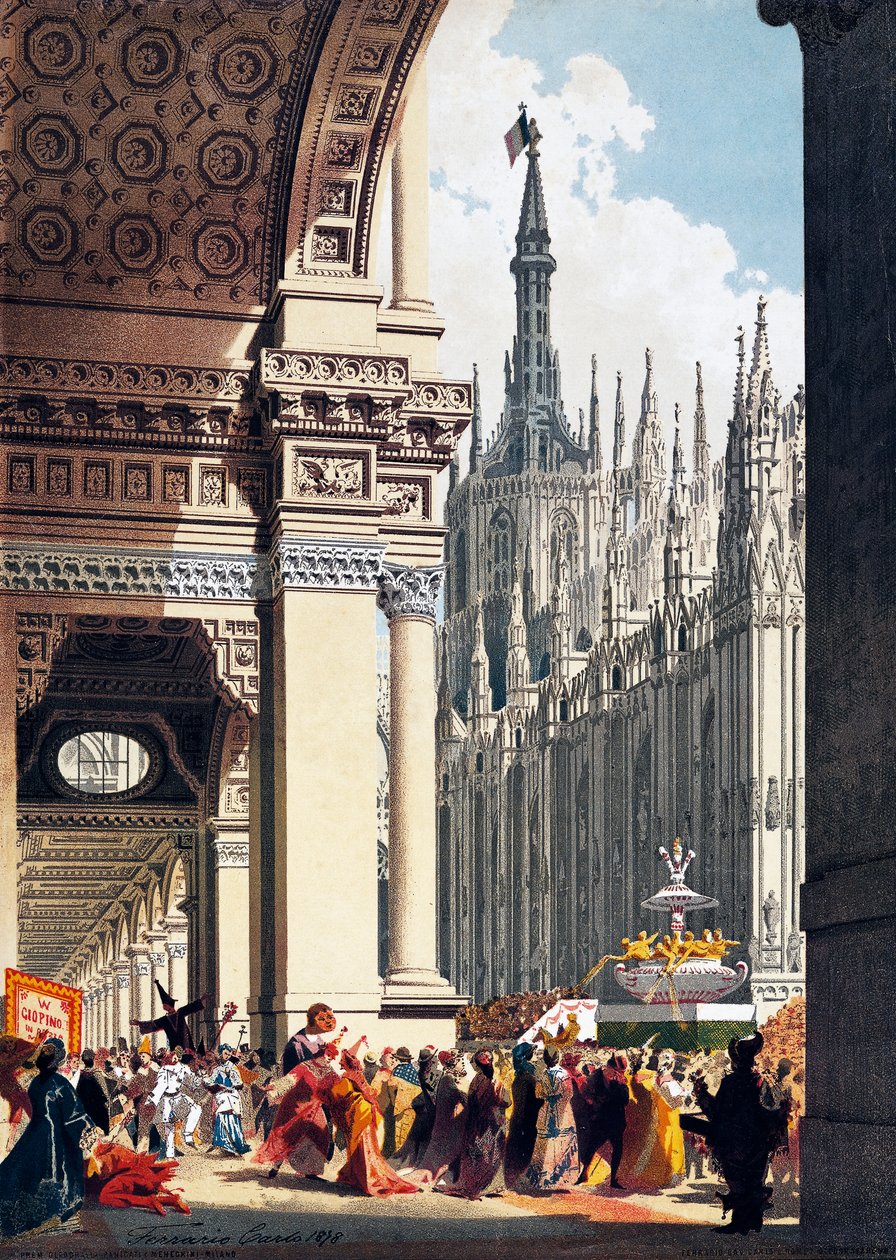 Milano'daki Piazza Duomo'da Karnaval by Carlo Ferrario