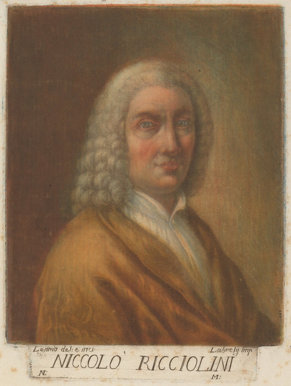 Niccolo Ricciolini, 1789. by Carlo Lasinio