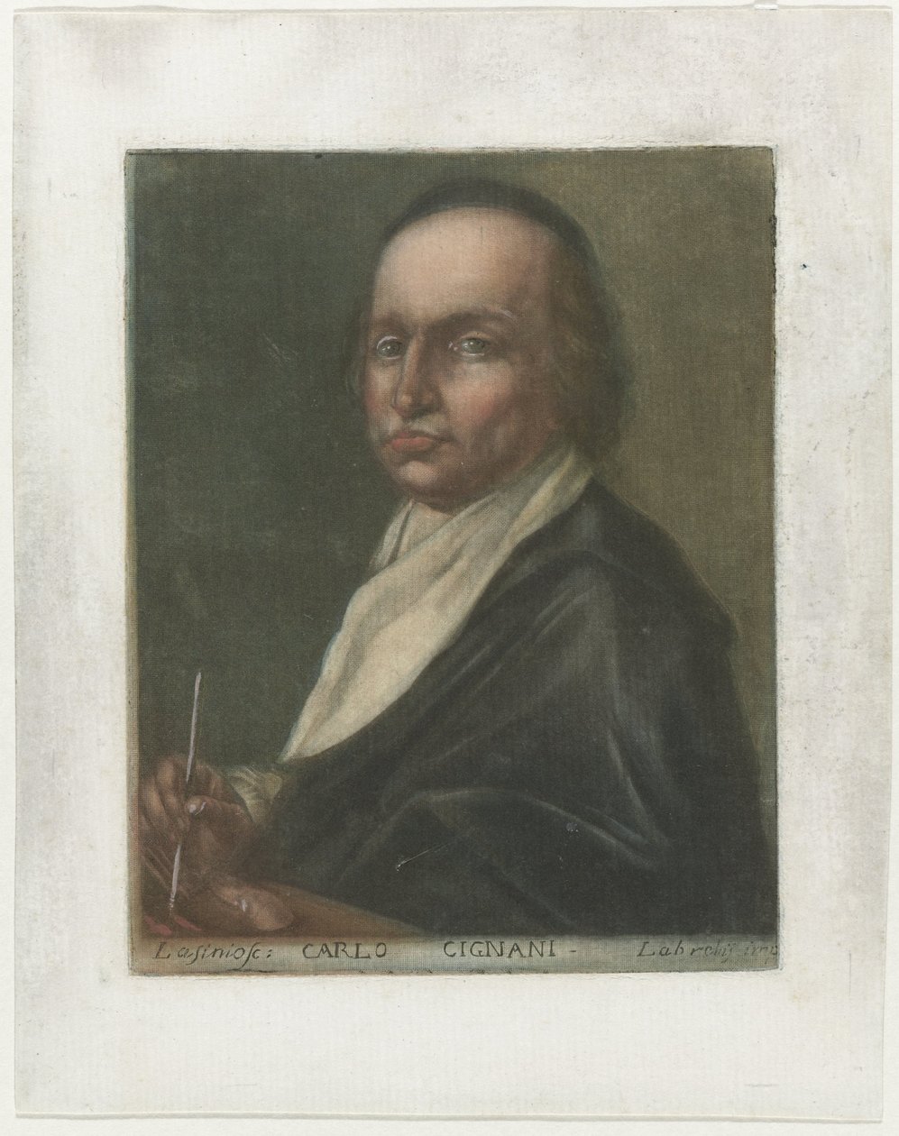 Portret kunstenaar Carlo Cignani Kunstenaarsportretten de Uffizi Gallery te Florence (seri başlığı) Floransa Kraliyet Galerisi