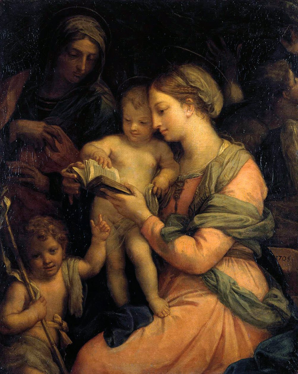 Madonna Bebek İsa Okumayı Öğretiyor