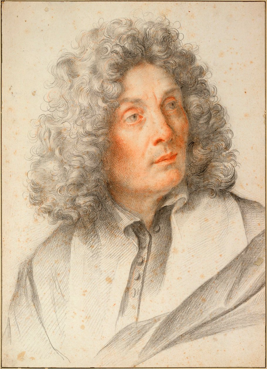 ""Otoportre"" (Otoportre) Sanguine, Carlo Maratta (1625-1713), yaklaşık 1681-1682 Dim 50,5x36,3 cm Albertina, Viyana by Carlo Maratta or Maratti