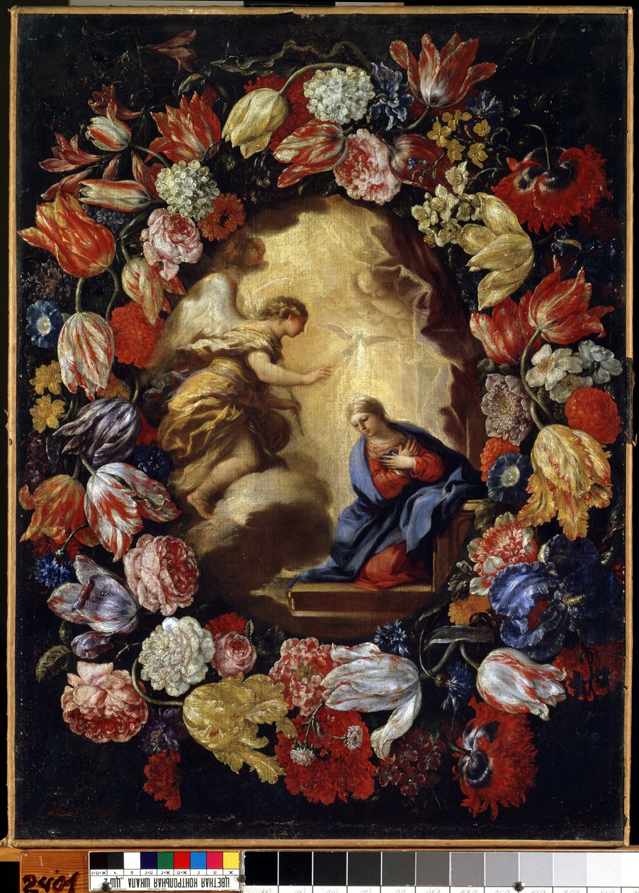 ""Çiçeklerle Müjde"" tablosu Carlo Maratta (1625-1713) Mikalojus Konstantinas Ciurlionis Güzel Sanatlar Müzesi, Kaunas, Litvanya by Carlo Maratta or Maratti