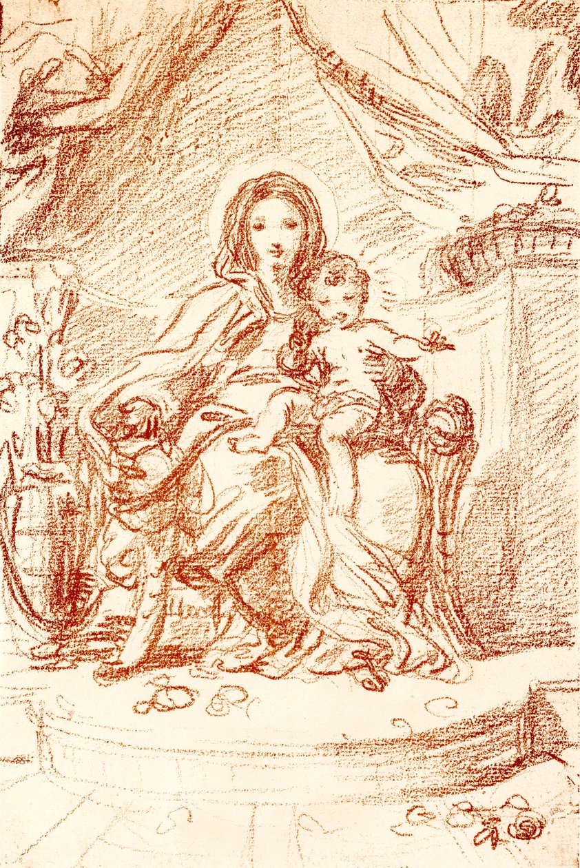Madonna çalışması by Carlo Maratta or Maratti