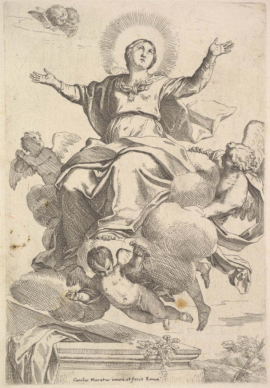 Bakire Varsayımı. by Carlo Maratta or Maratti