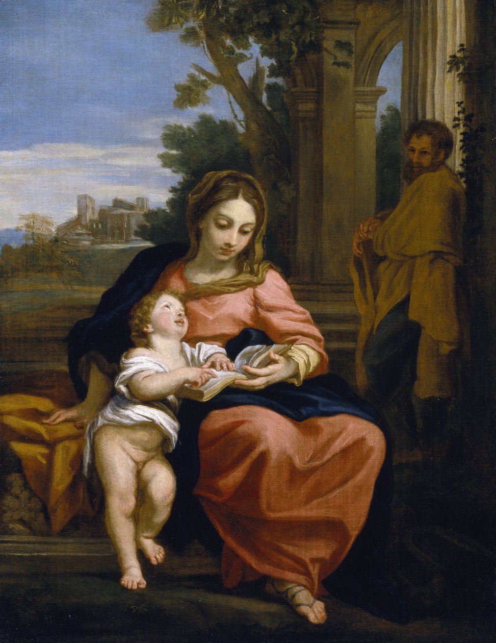 Kutsal Aile, c.1700-15 (tuval üzerine yağlı boya) by Carlo Maratta or Maratti