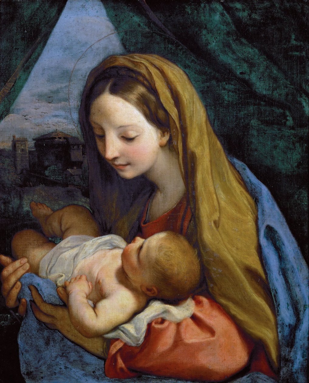 Bakire ve Çocuk - Carlo Maratta (Maratti) (1625-1713). Tuval üzerine yağlı boya, c. 1660. Ebat : 66,5x54,5 cm. Sanat Tarihi Müzesi, Viyana by Carlo Maratta or Maratti