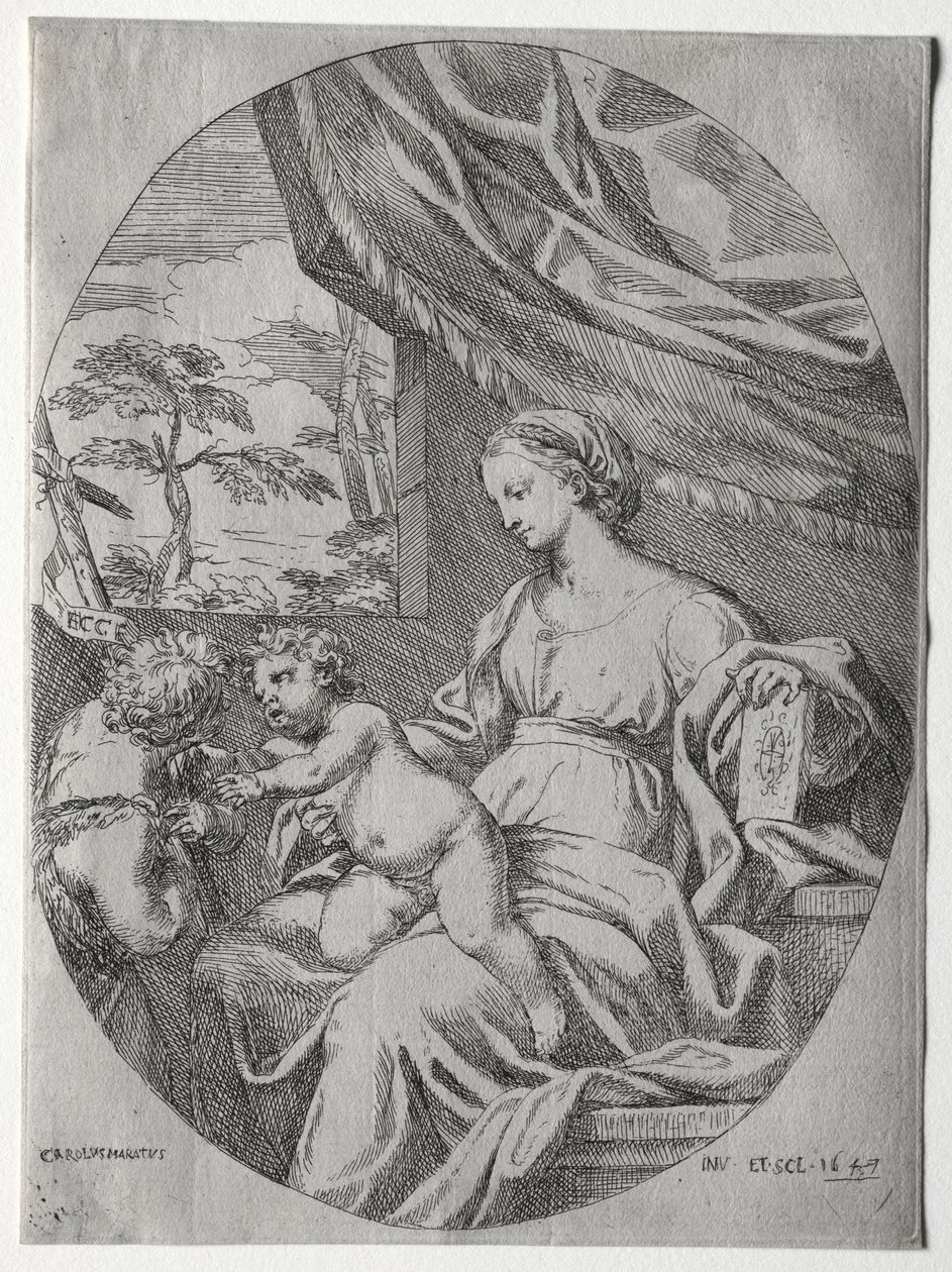 Bebek Aziz John ile Bakire ve Çocuk by Carlo Maratti