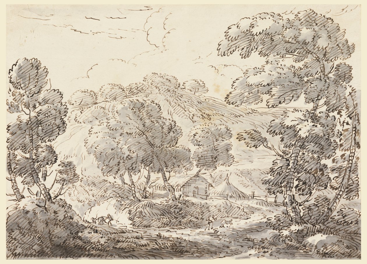Ormanlık Bir Peyzajdaki Ev by Carlo Marchionni