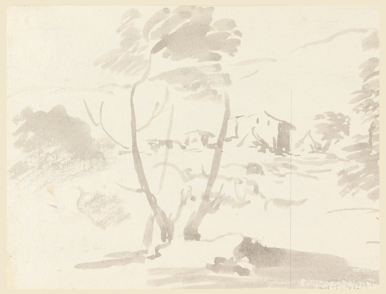 Peyzajdaki Bir Ağacın Kroki by Carlo Marchionni