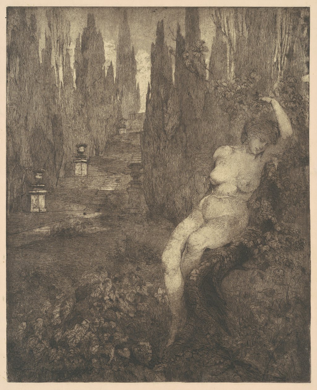 Parkta Uyuyan Çıplak Kadın, 1890