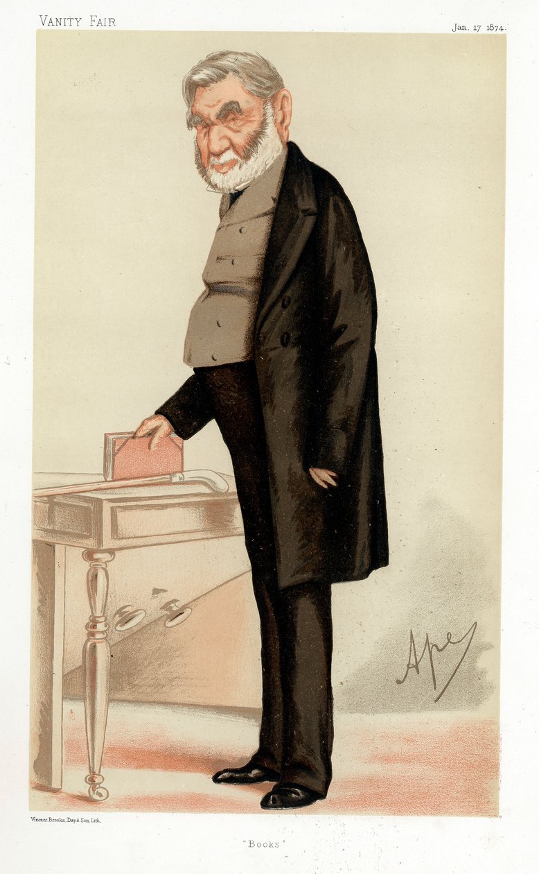 Anthony Panizzi, İtalyan bibliyograf, 1874 by Carlo Pellegrini