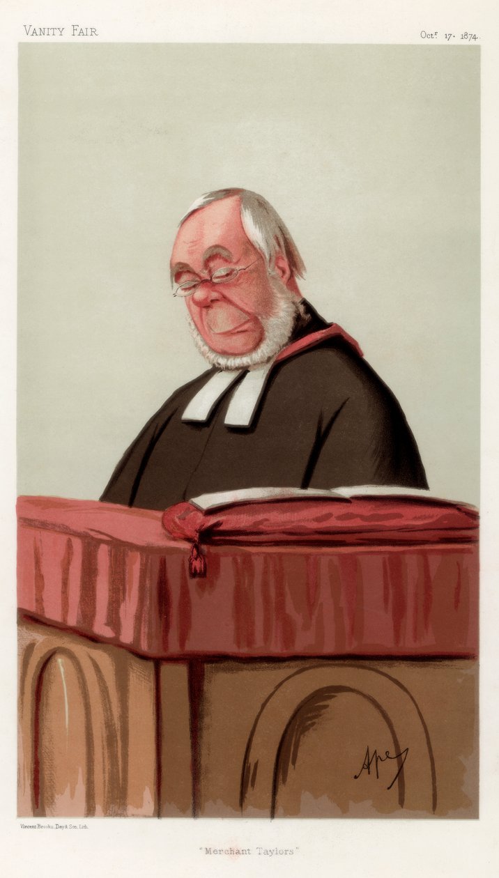 Tüccar Taylors, Muhterem James Augustus Hessey DCL, 1874. by Carlo Pellegrini