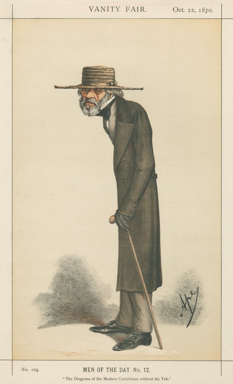 Modern Korintlilerin Küvetsiz Diyojenleri, Thomas Carlyle (Vanity Fair serisi) by Carlo Pellegrini