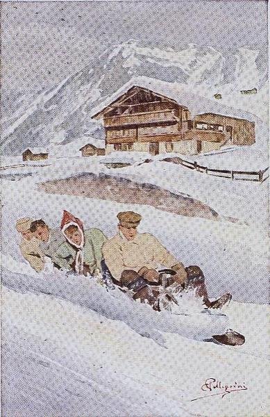 Dört Kişilik Kızak (renkli taş) by Carlo Pellegrini