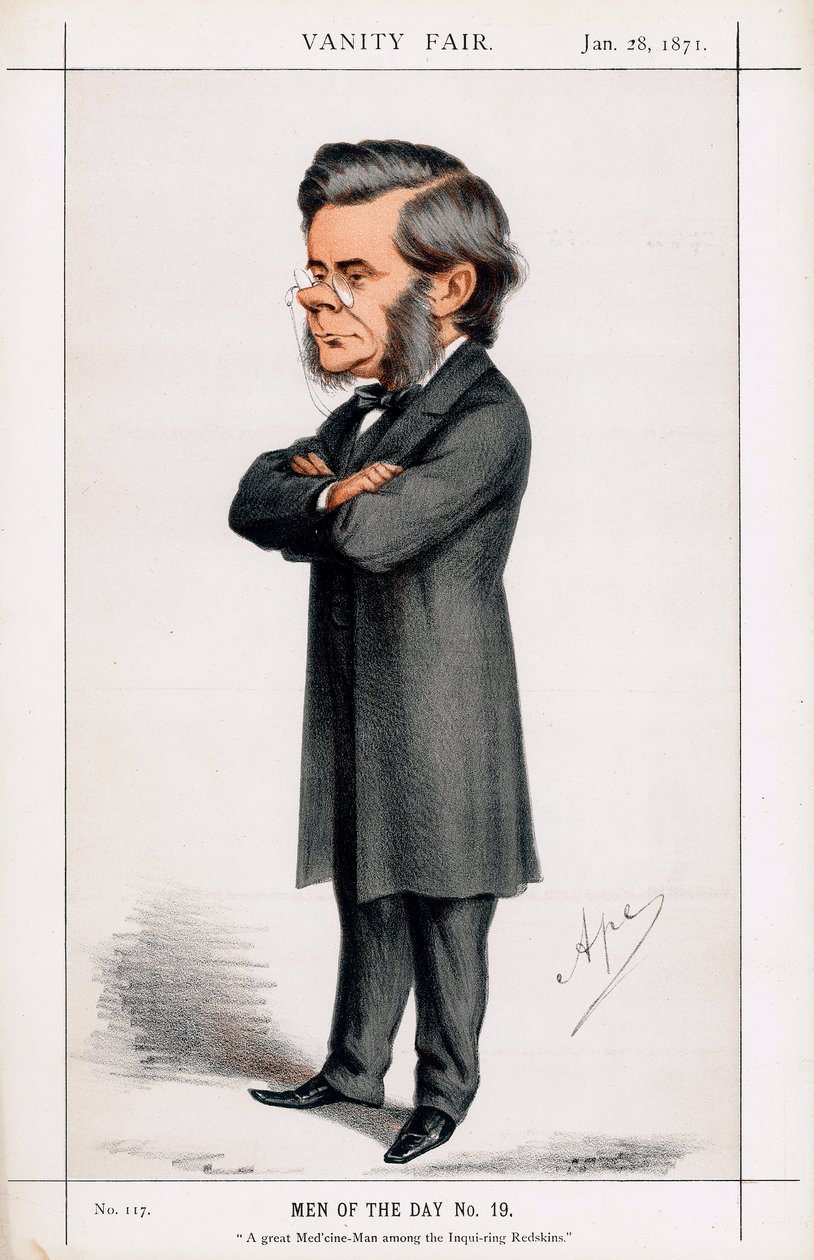 Thomas Henry Huxley, İngiliz biyolog, 1871 by Carlo Pellegrini