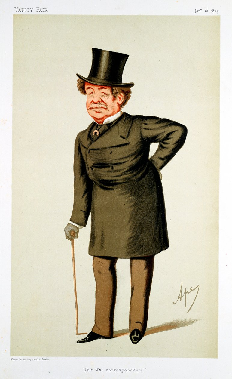 William Howard Russell, İrlanda doğumlu İngiliz gazeteci, 1875 by Carlo Pellegrini