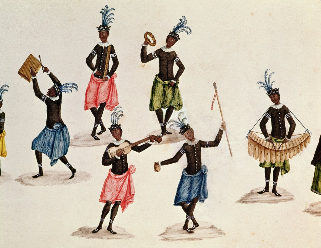 King ve Süiti, müzisyenleri tasvir eden detay by Carlos Juliao