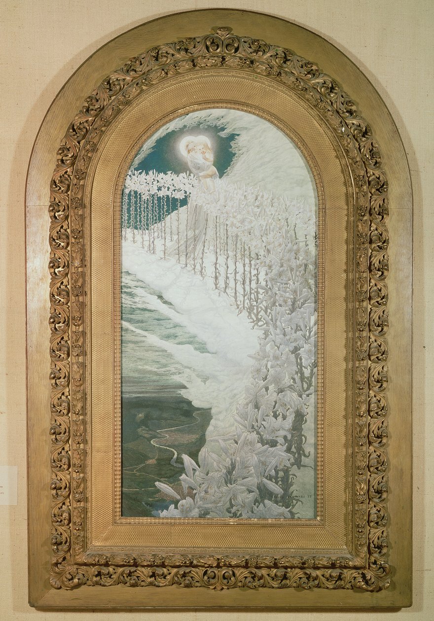 Zambaklar Bakiresi, 1899 by Carlos Schwabe