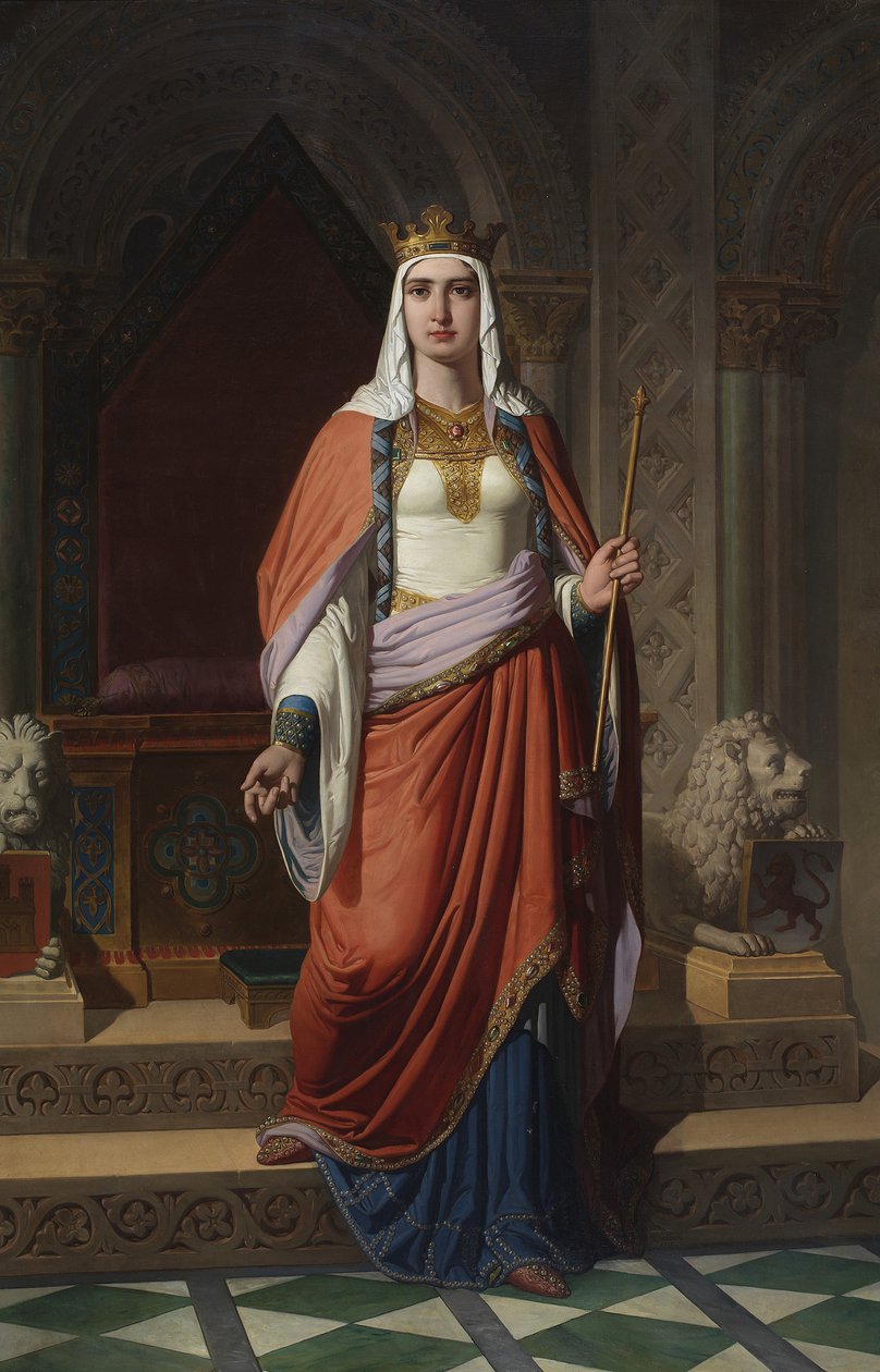 Leon ve Kastilya Kraliçesi Urraca, 1857 by Carlos Múgica y Pérez