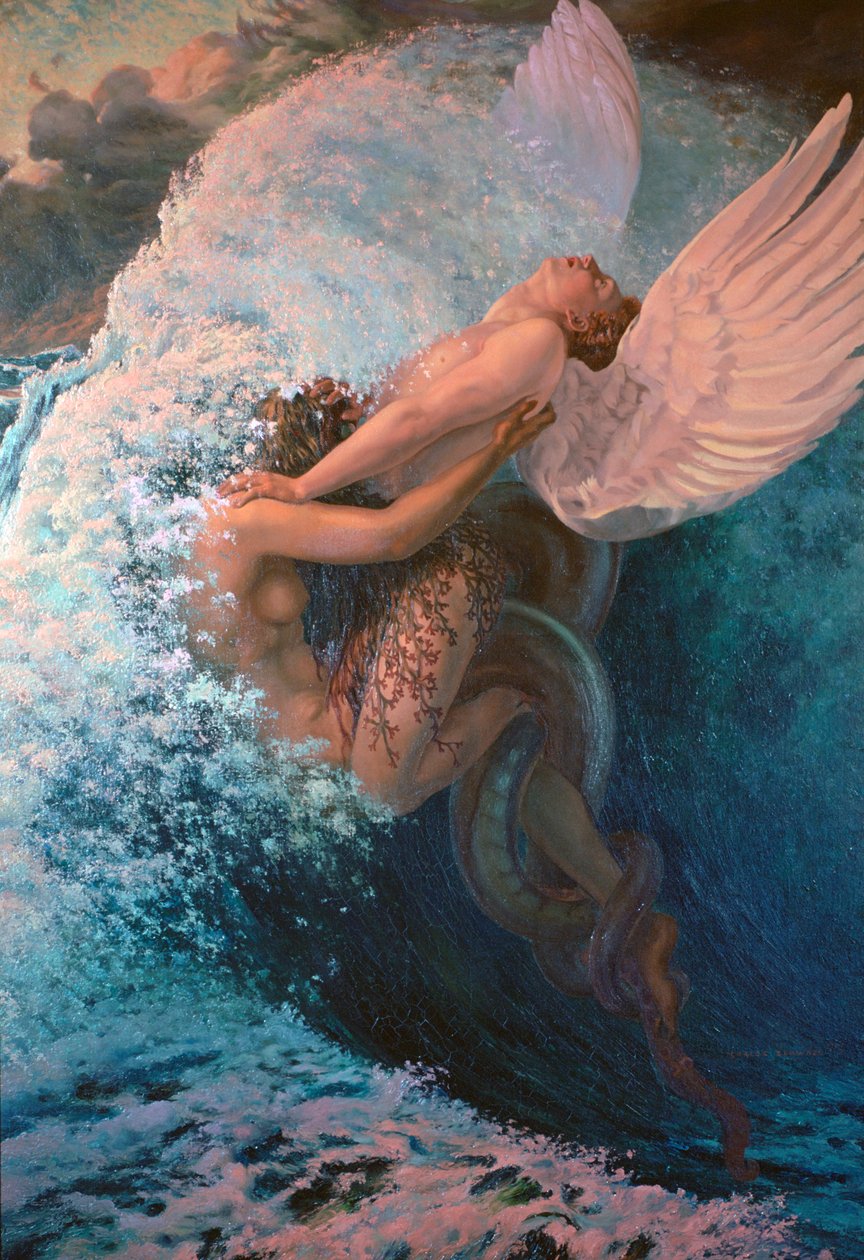Dalak ve İdeal, 1907 by Carlos Schwabe