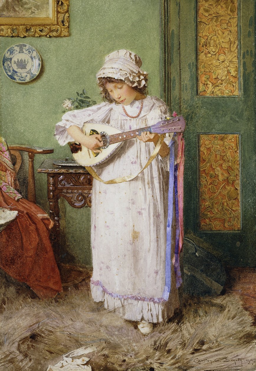Mandolin Çalan Kız by Carlton Alfred Smith