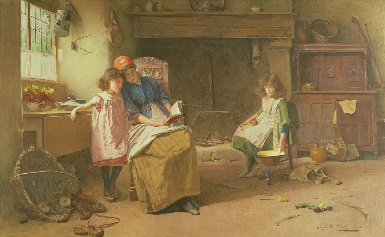 Peri Masalı (kağıt üzerine sulu boya) by Carlton Alfred Smith
