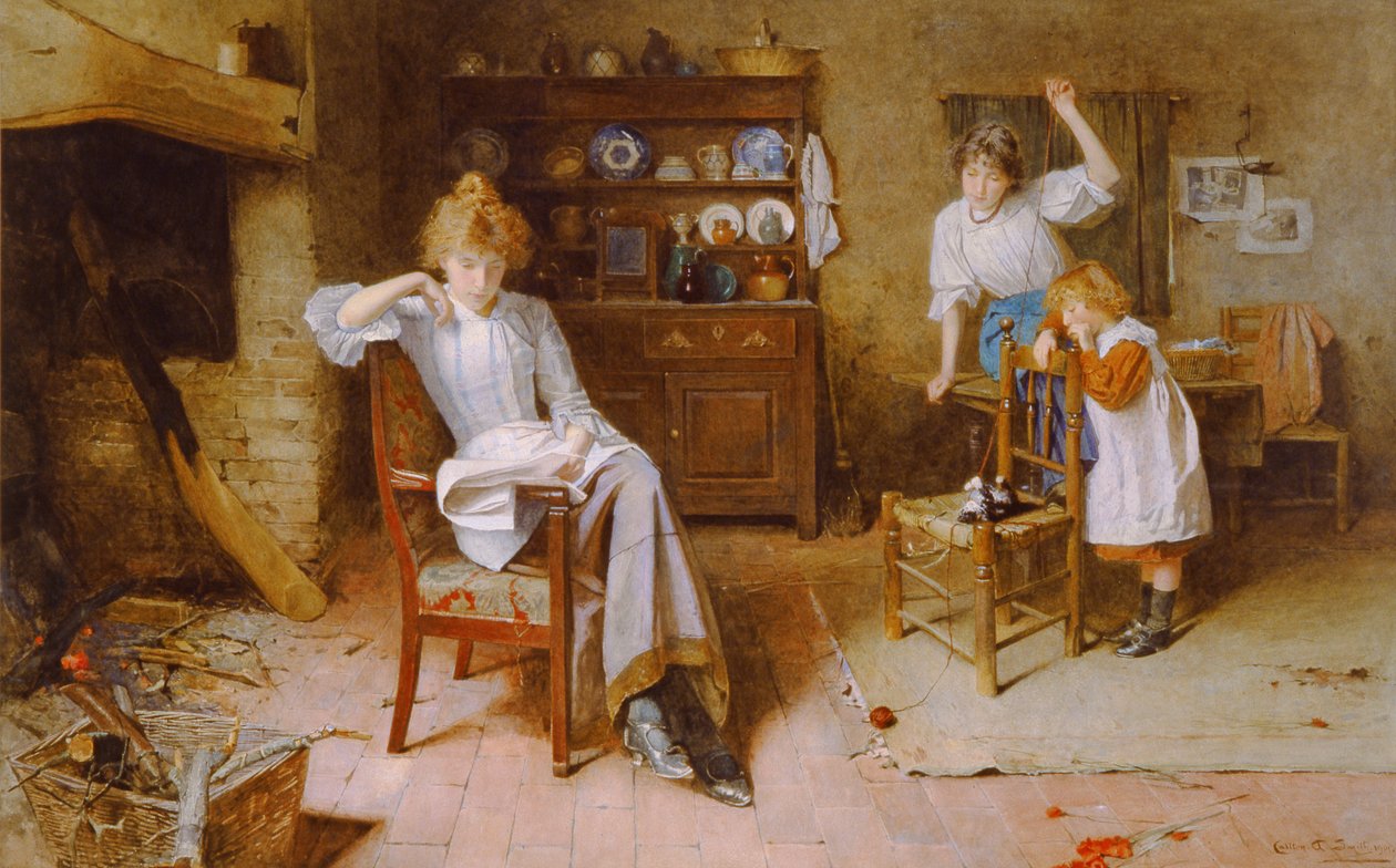 Boşta Kalma Anları (kağıt üzerine sulu boya) by Carlton Alfred Smith