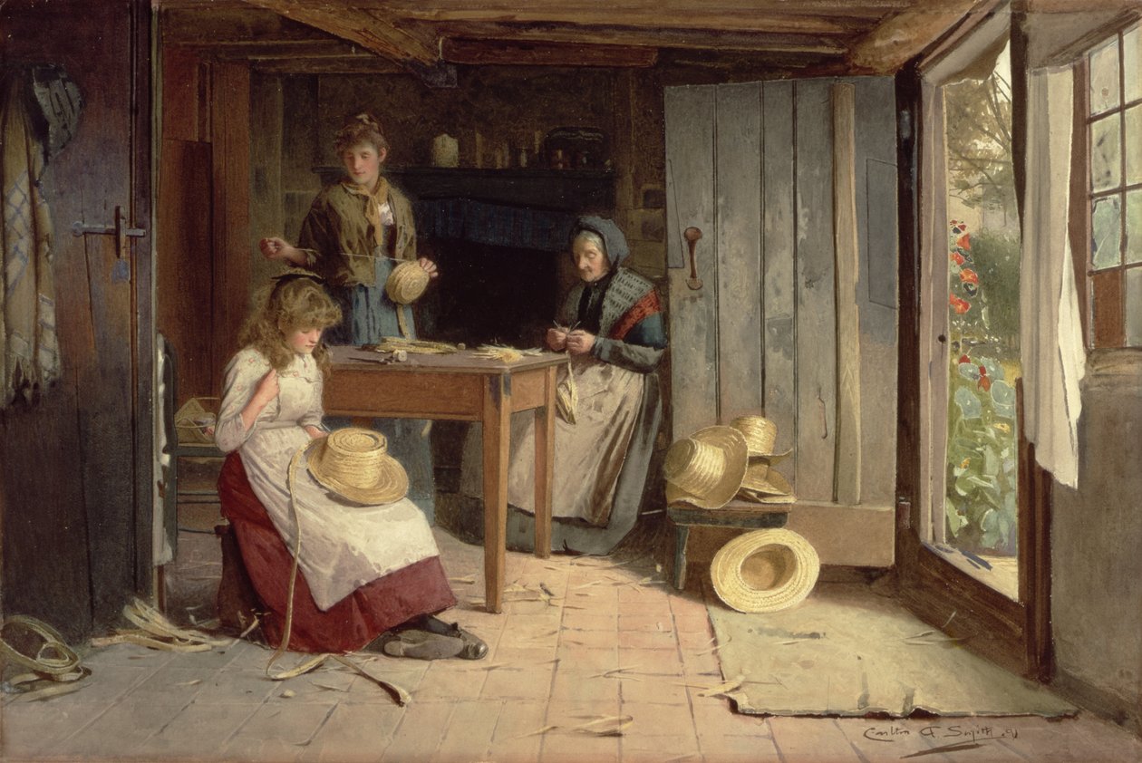 Straw Plaiters by Carlton Alfred Smith