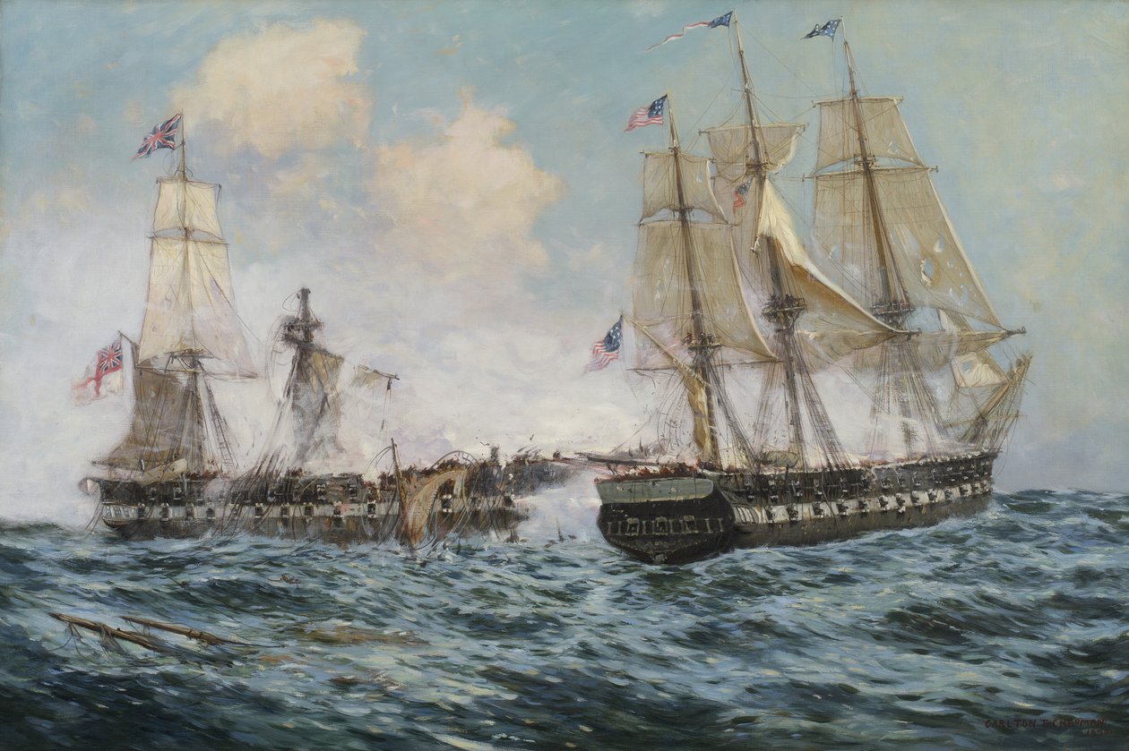 ABD Fırkateyn Anayasası ile HMS Java Arasındaki Nişan, 1896 by Carlton Theodore Chapman