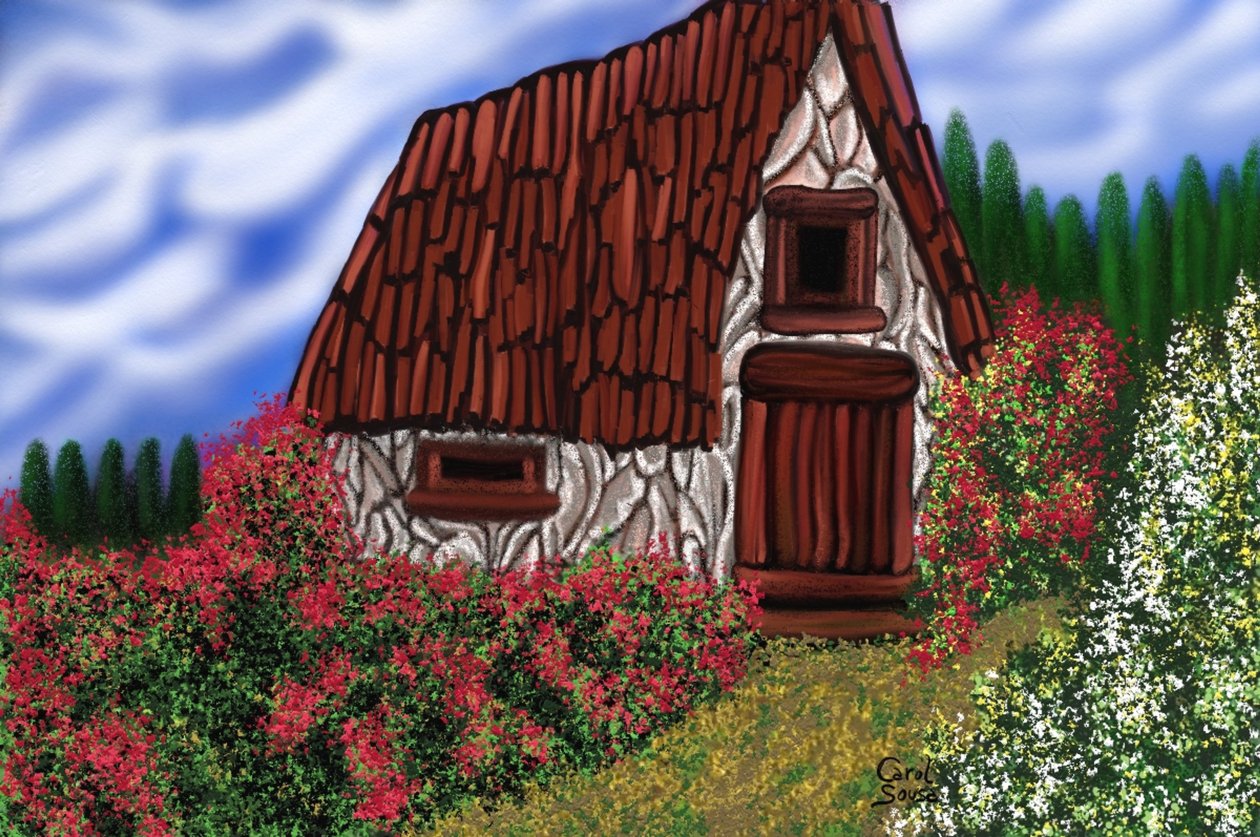 İlkbaharda rustik kabin by Carol Sousa Cuello