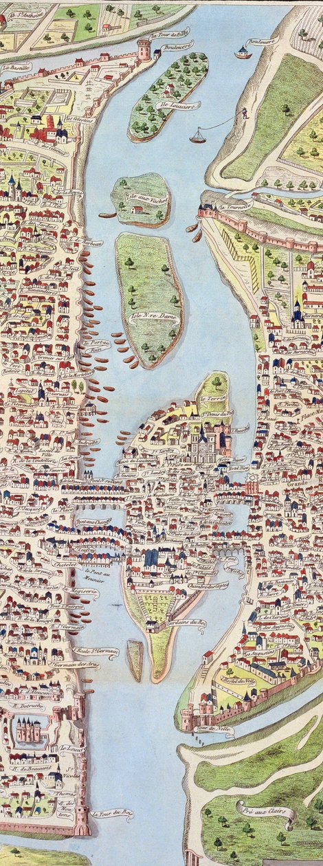 Paris c haritasından Ile de la Cité