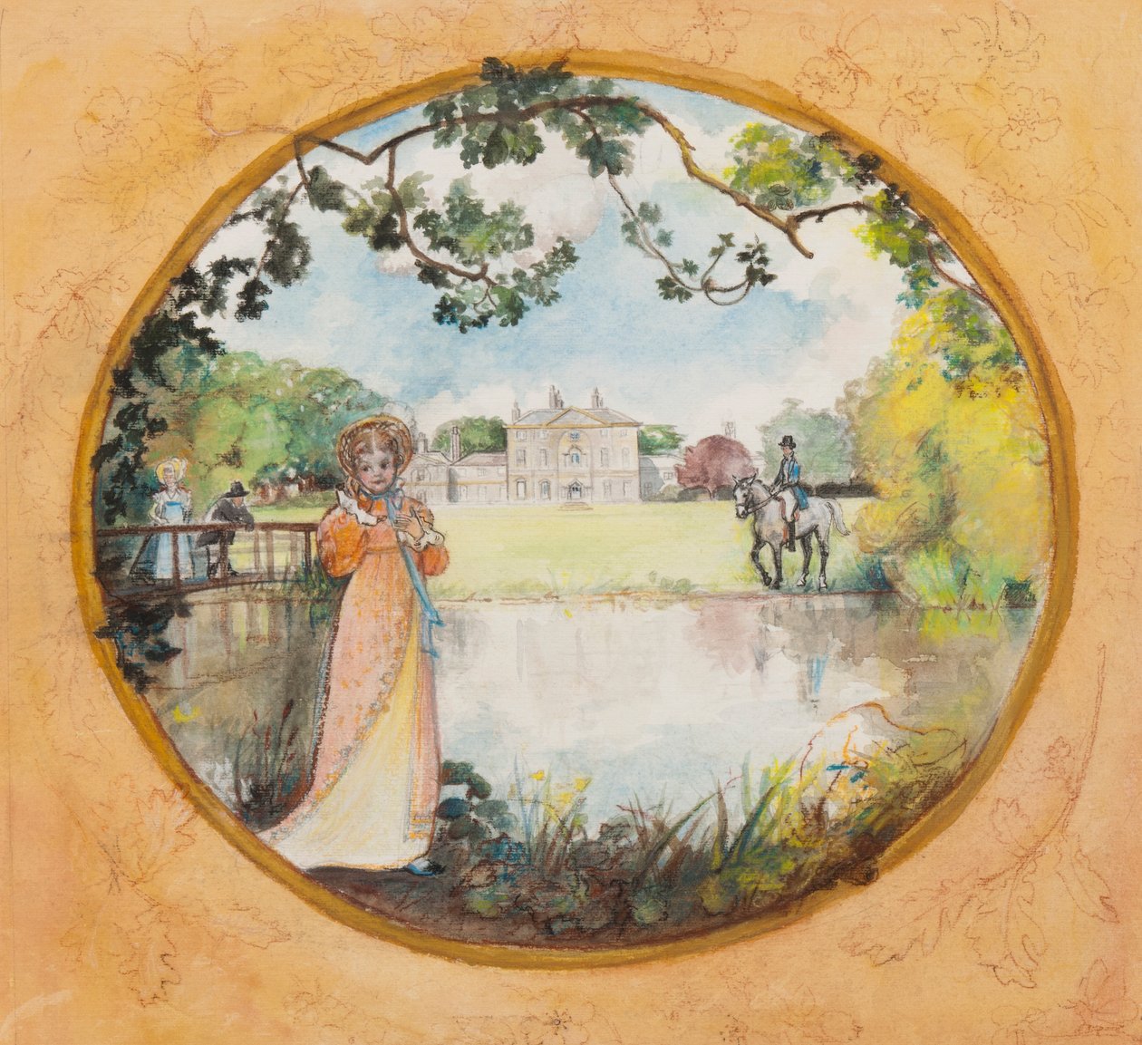Bay Darcy Yaklaşıyor, 2008 (kağıt üzerinde tuvalet ve tebeşir) by Caroline Hervey Bathurst