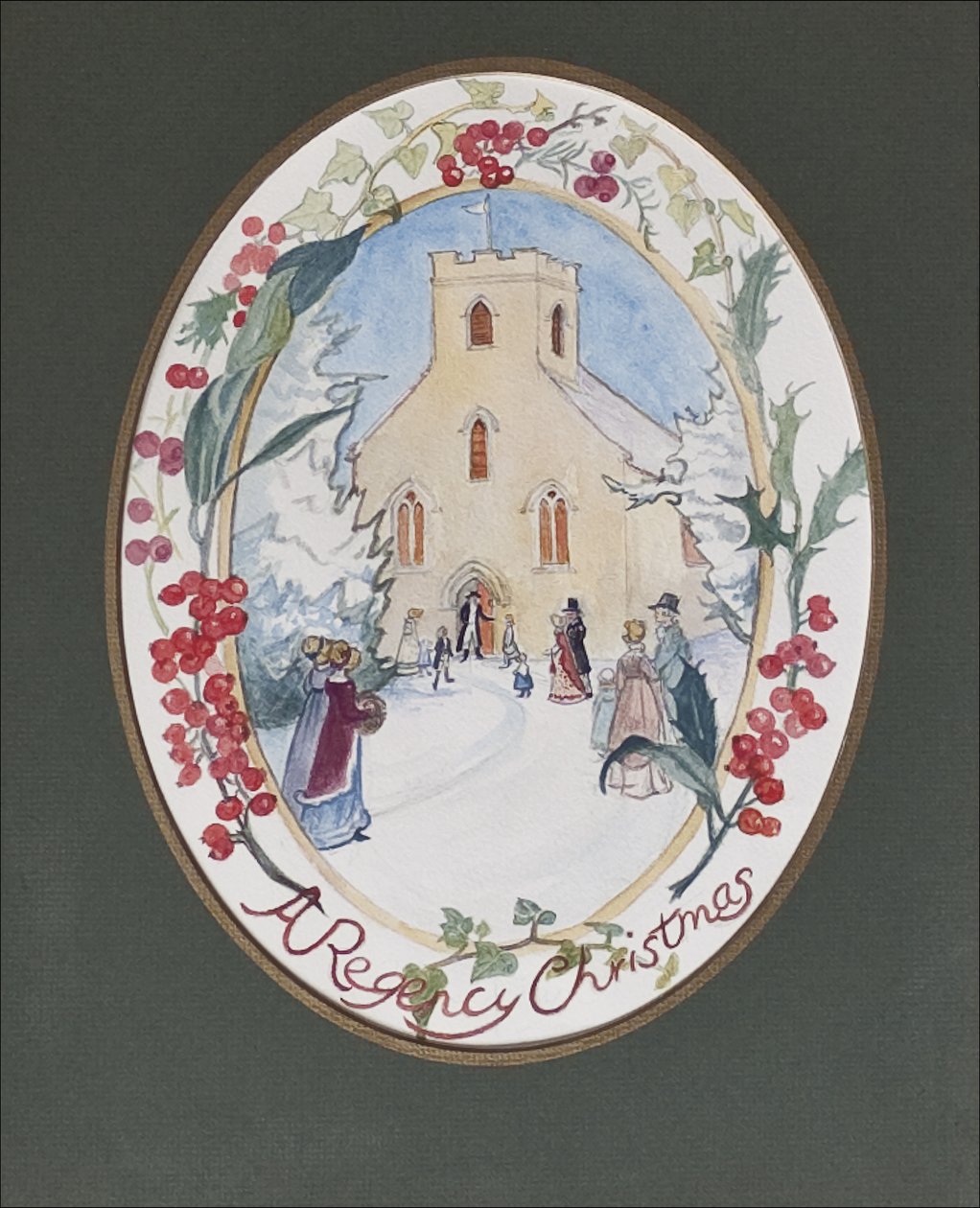 Regency Christmas, 2008 (kağıt üzerinde wc) by Caroline Hervey Bathurst