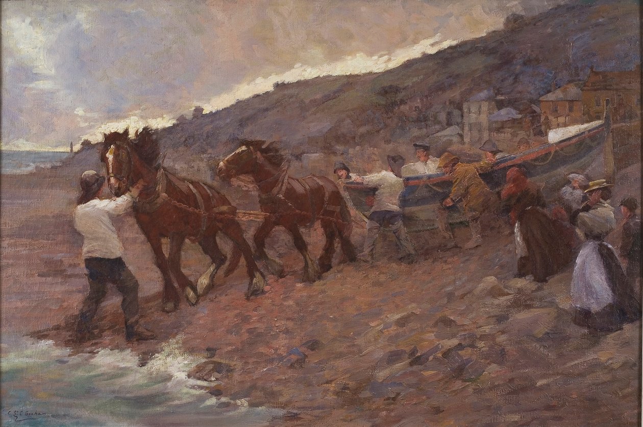 Cankurtaran Filikası (tuval üzerine yağlıboya) by Caroline St Clair Graham